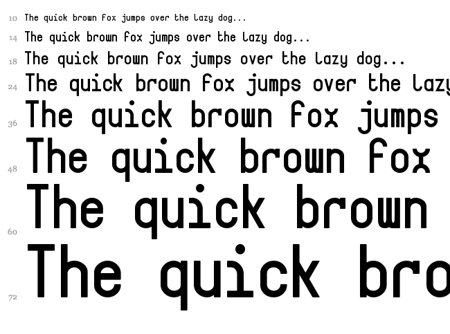 Targa font waterfall